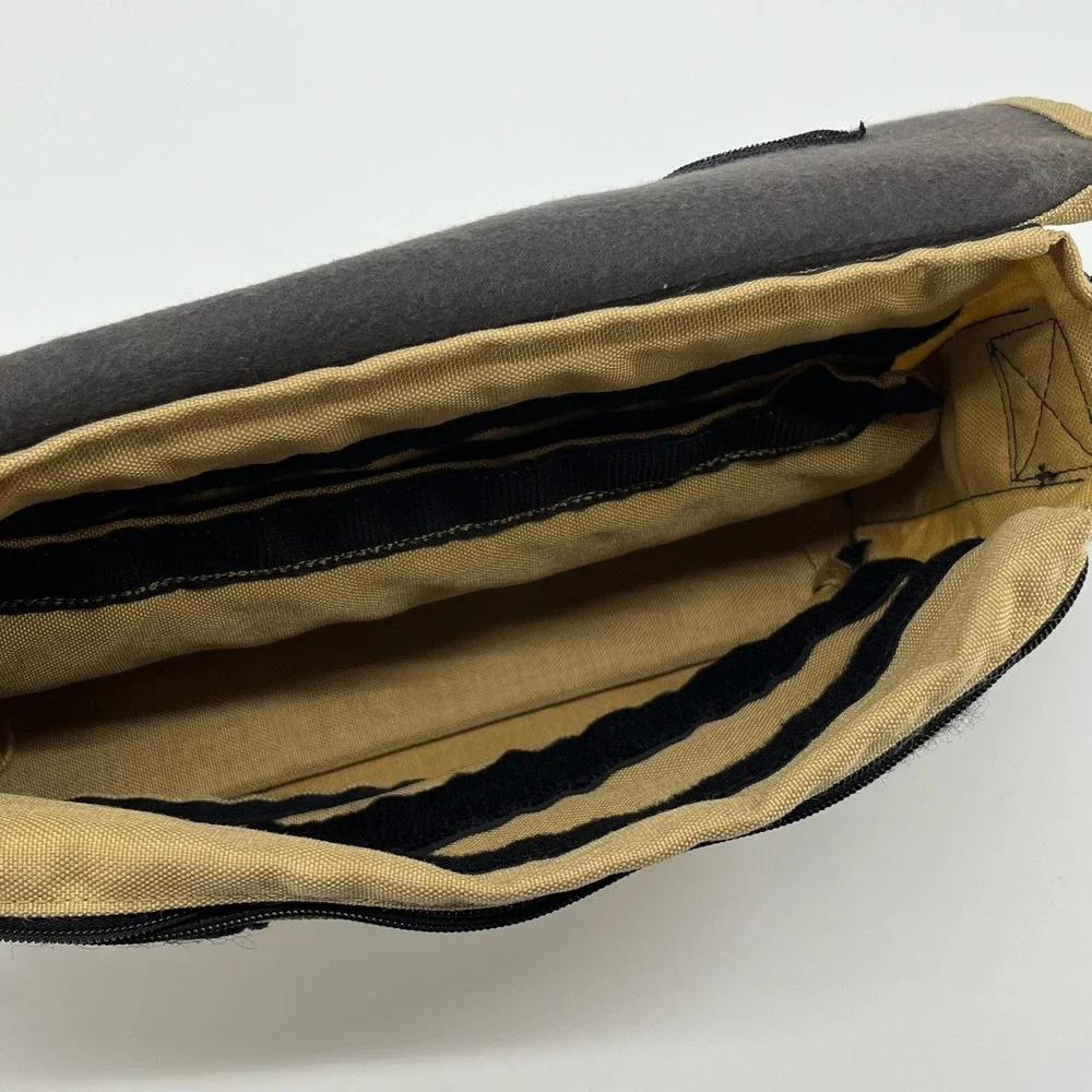 Vtg Tenba Equal Messenger Bag Tan Canvas Camera Travel Commuter Made in USA